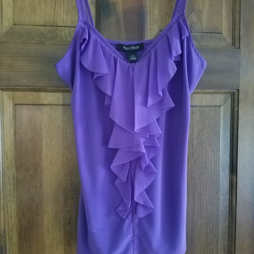 White House Black Market ruffle cami